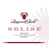 "Solise" D.O.C. "Brindisi" Ros wine, grapes: Negroamaro 100%, The grapes are picked and carried to the winery on small carts. After crushing and stemming the product is introduced into a wine-making inox tanks where it is mixed up with peels annd must for 3-4 hours. After racking the must can ferment without peels under controlled tamperature in tanks of 50 hl. Alcohol 12,10 % vol. Total acidity 5,60 g/l Total sulphorous dioxide 80 mg/l pH 3,56 Gastonomic combination Hors doevre, soups, boiler meats, fish sauces,white meat, cheese and pizza