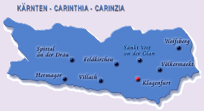 The region Carinthia has deeply fissured rock and is surrounded by mountains: in the west and in the north by the Hohen Tauern mountains and by the Gurktal alps, in the south by the Carnic Alps and the Karawanken mountains and in the east by the Pack and the Koralpe Alps. The main river of Carinthia, the Drau river, runs through the region from the west to the east and divides it into Upper and Lower Carinthia. The most important affluents are: Möll, Lieser, Gail, Gurk and Lavant. 